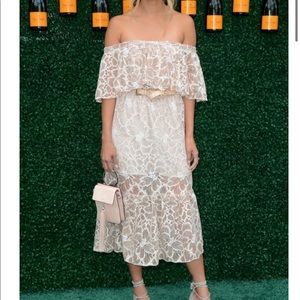 NWT Floral lace off the shoulder midi dress